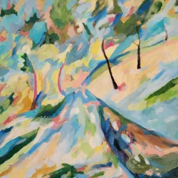 Un sentier sinueux et animé