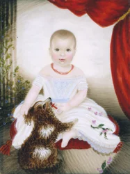 Bébé avec Hochet et Chien, 1842
