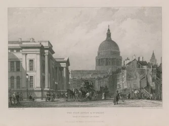 Le bureau de poste et la cathédrale Saint-Paul