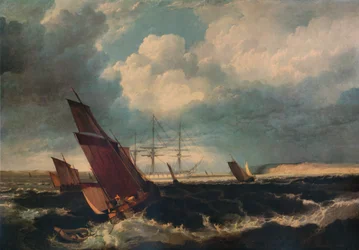 Navire de garde au large du Nore, c1844