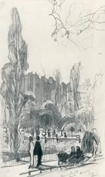 Dans les jardins de Kensington - Première étape, vers 1920
