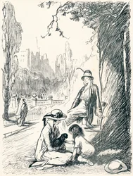 Dans les jardins de Kensington - Étape six, vers 1920