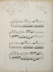 Page de la première épreuve corrigée de "La damoiselle élue", vers 1887-88