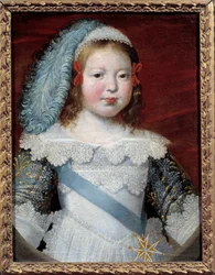 Portrait du dauphin, futur Louis XIV (1638-1715). Peinture de Claude Deruet (1588-1662). 1641. Musée des Beaux-Arts d