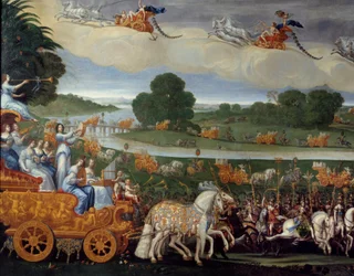 Les quatre éléments. La Terre (détail gauche). Peinture de Claude Deruet (1588-1662)