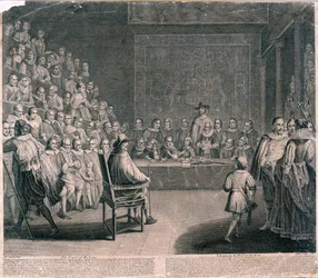 Procès du roi Charles Ier, Palais de Westminster, vers 1725