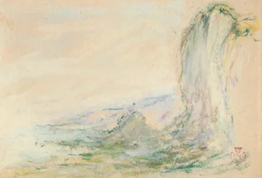 Les falaises à Étretat à marée basse