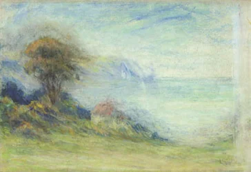 Paysage côtier à Étretat (?)
