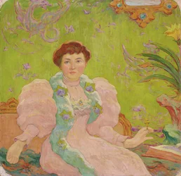 Jeune femme à la robe rose, vers 1893