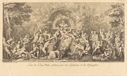 Fête du Dieu Pan, célébrée par des Sylvains et des Nymphes
