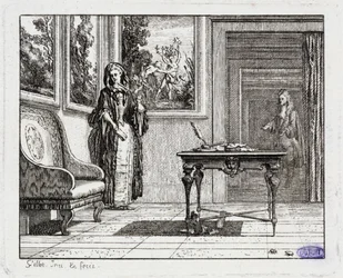 Vignettes des Fables de La Motte. Les Grillons (Livre II, fable 19)