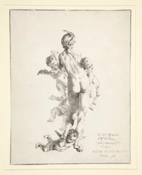Sans titre (nu féminin avec putti)