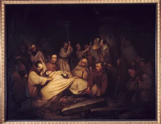 Le Comte de Comminges. Dernière scène des Mémoires du Comte de Comminges représentant Le Comte de Comminges reconnaissant Adélaïde après sa mort