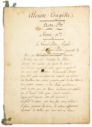 Manuscrit de "Alceste"