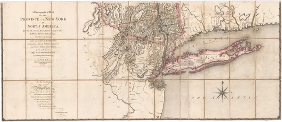 Carte chorographique de la province de New-York par Sauthier [Partie inférieure de la carte]