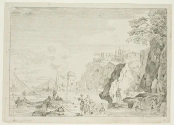 La plage avec la grande tour