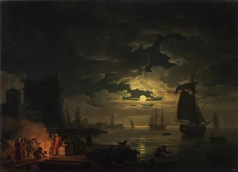 Le port de Palerme au clair de lune, 1769