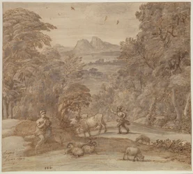 Paysage avec Mercure et Apollon comme berger