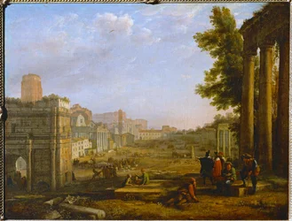 Vue du Campo Vacino - Vue du Campo Vacino, Rome 1636 ...