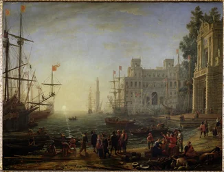 Port avec une villa Médicis