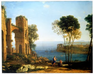 Vue côtière avec Apollon et la Sibylle de Cumes, entre 1645 et 1649