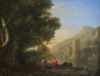 French: Paysage avec le repos pendant la fuite en Egypte