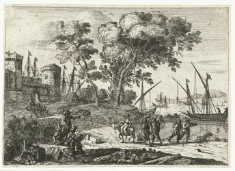 Artiste au travail dans un paysage