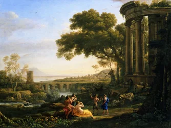 Paysage avec Nymphe et Satyre dansant