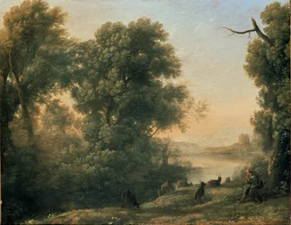 Paysage avec un chevrier