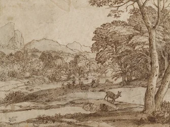 Paysage avec un troupeau de cerfs, 1666