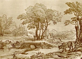 Paysage avec pont