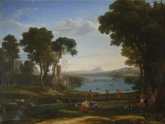 Paysage avec le mariage d