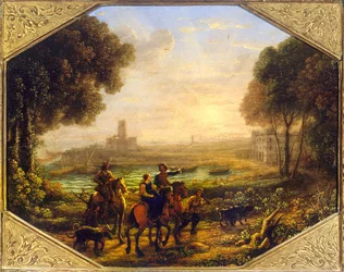 Paysage avec le port de Santa Marinella
