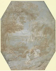Paysage avec le Repos pendant la fuite en Égypte, 1645