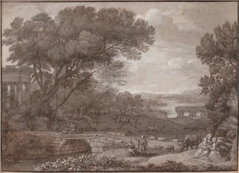 Paysage avec le repos pendant la fuite en Égypte, 1660