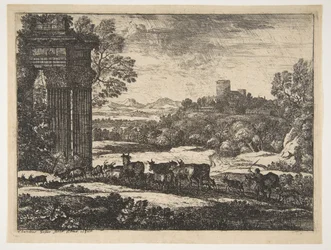 Le troupeau rentrant par temps orageux, vers 1650-51