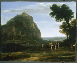 Vue de Delphes avec une procession, 1673