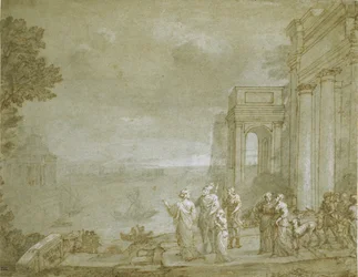 Vue de Carthage avec Didon et Énée, 1676