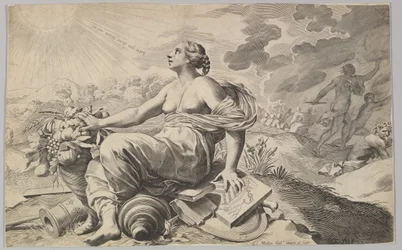 Allégorie de la France avec les armes de Richelieu Allégorie sur la Paix