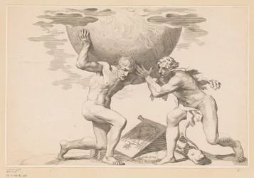 Atlas donne le globe céleste à Hercule