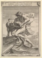 David étranglant le lion