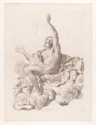 Saint Paul sur un nuage entouré de chérubins