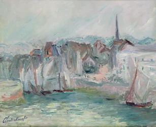Bateaux dans le port de Honfleur, 1917