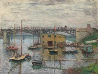 Pont à Argenteuil par jour gris