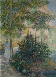 Camille Monet dans le jardin à Argenteuil