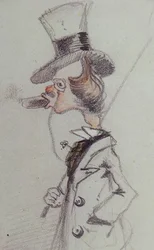 Dandy avec un cigare, vers 1857