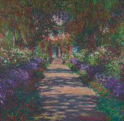 Une allée dans le jardin de Monet à Giverny