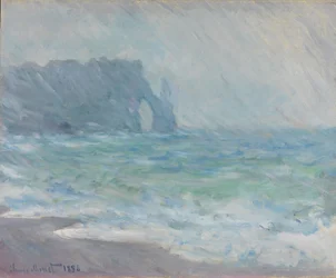 Étretat sous la pluie