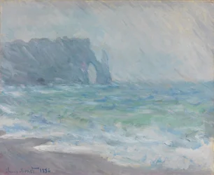 Étretat sous la pluie