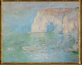 Etretat: la Manneporte, reflets sur l